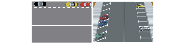 Líneas de borde y estacionamiento