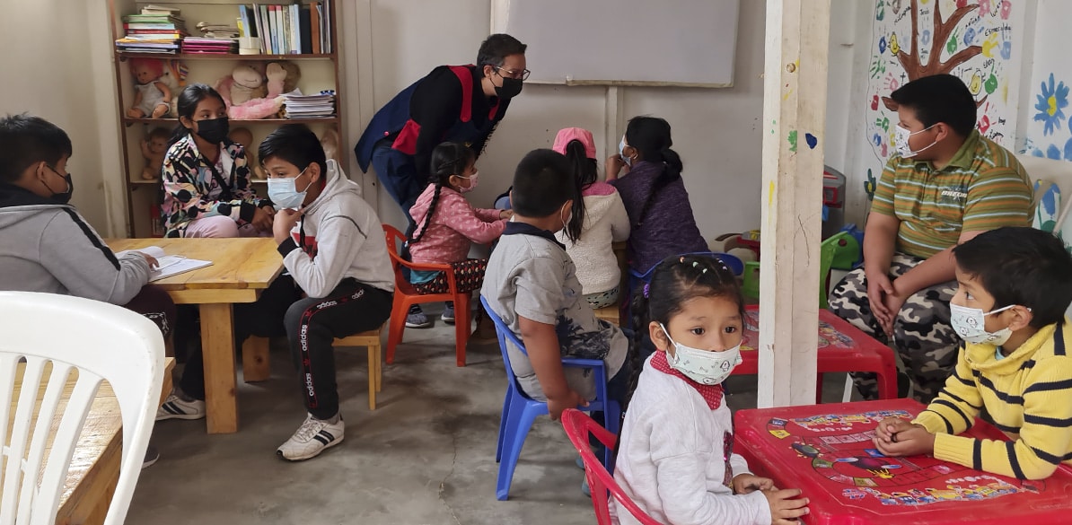 Together with Mensajeros de la Paz, we work towards the comprehensive development of children in Peru Development of emotional intelligence, learning development, health and nutrition, reinforcement of autonomy and study strategies for children in the district of Los Chorrillos (Lima)