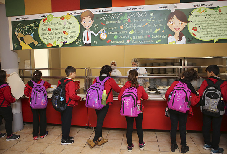 The Darüşşafa Society covers the nutrition care costs for students without resources