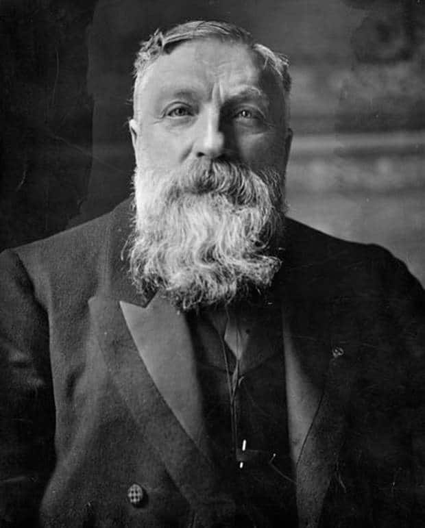 Foto del escultor Auguste Rodin 