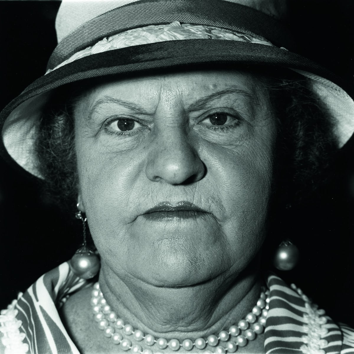 Woman with Pearl Necklace and Earrings, NYC