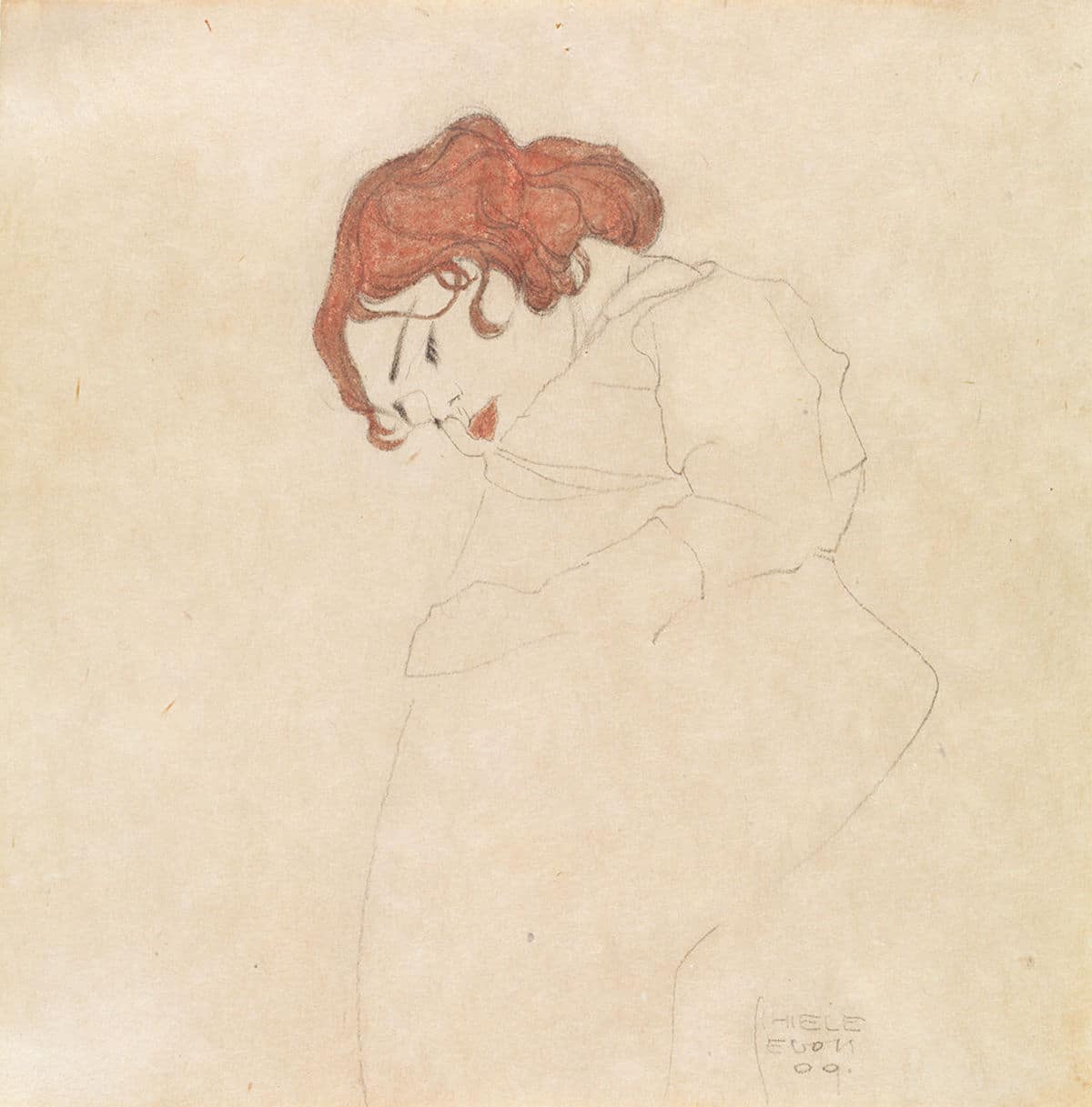 Schlafendes Mädchen (Young girl asleep), 1909