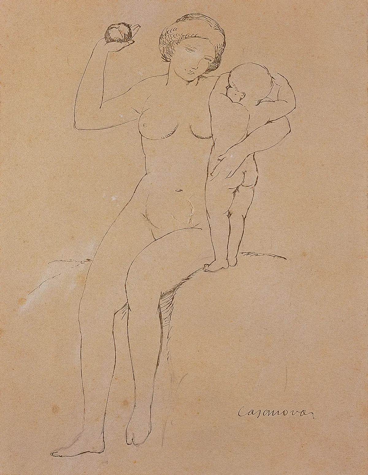 Maternity © Enric Casanovas, VEGAP. Madrid, 2020 © Fundación MAPFRE COLLECTIONS