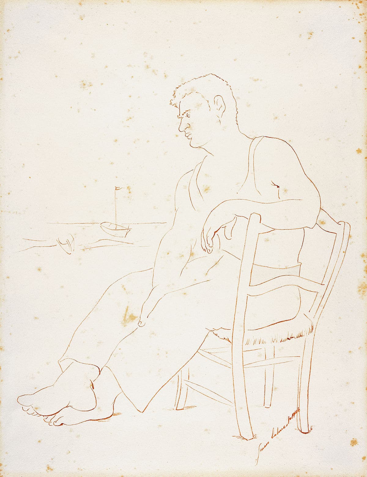 Retrato masculino sentado