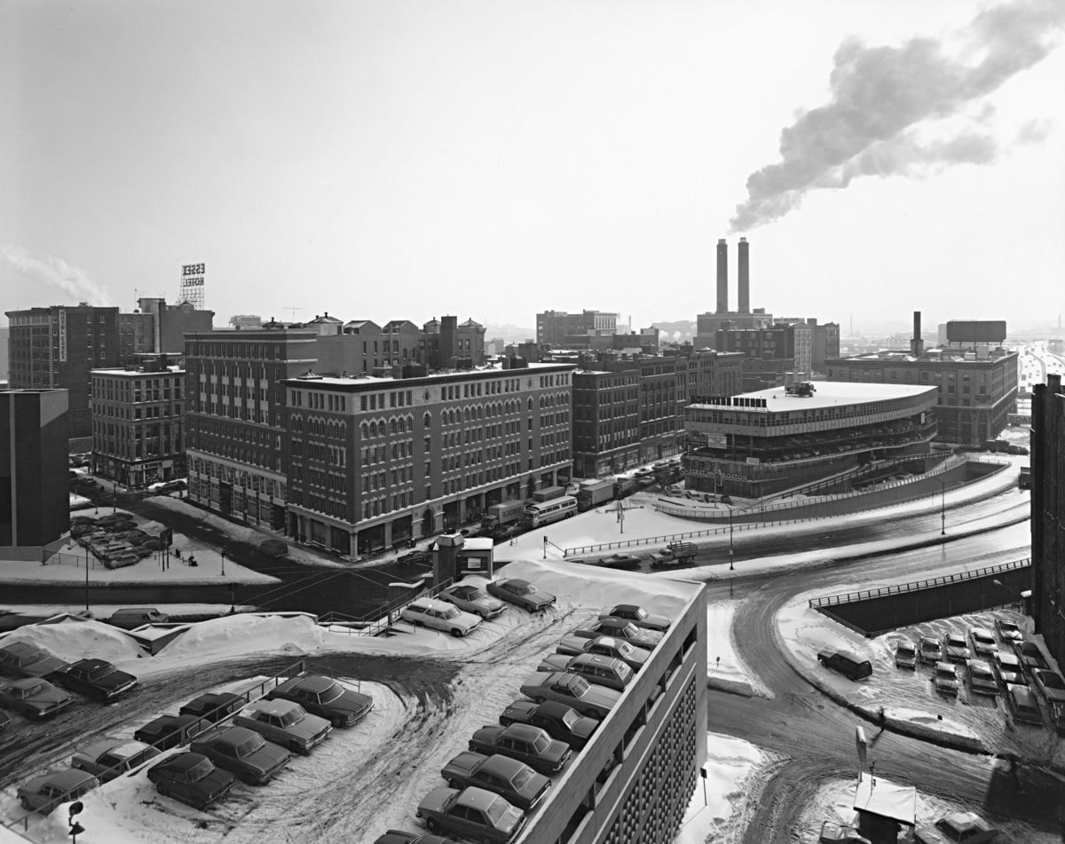 View of Essex Street and Downtown Entrance to the Massachusetts Turnpike, Boston © Nicholas Nixon, 2022