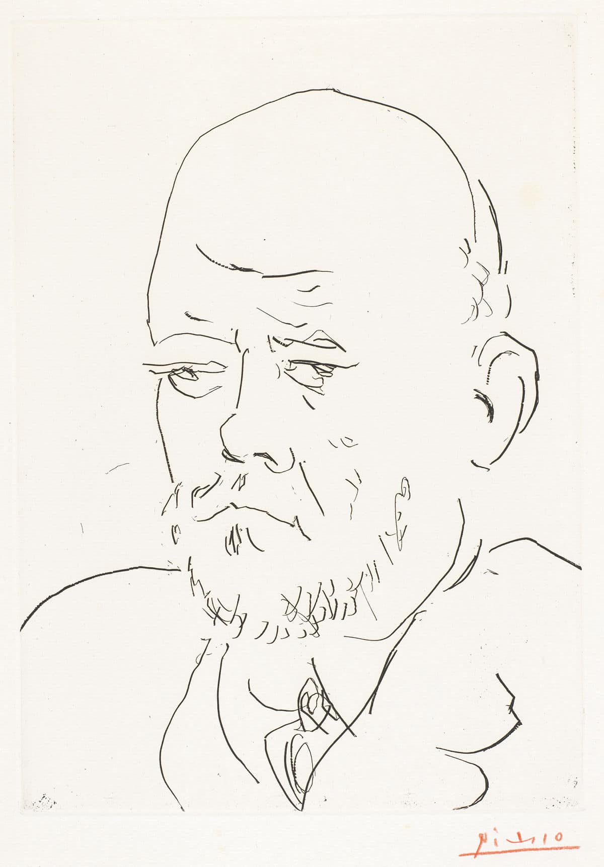 Retrato de Vollard, IV © Pablo Picasso: Sucesión Pablo Picasso / VEGAP, Madrid © COLECCIONES Fundación MAPFRE