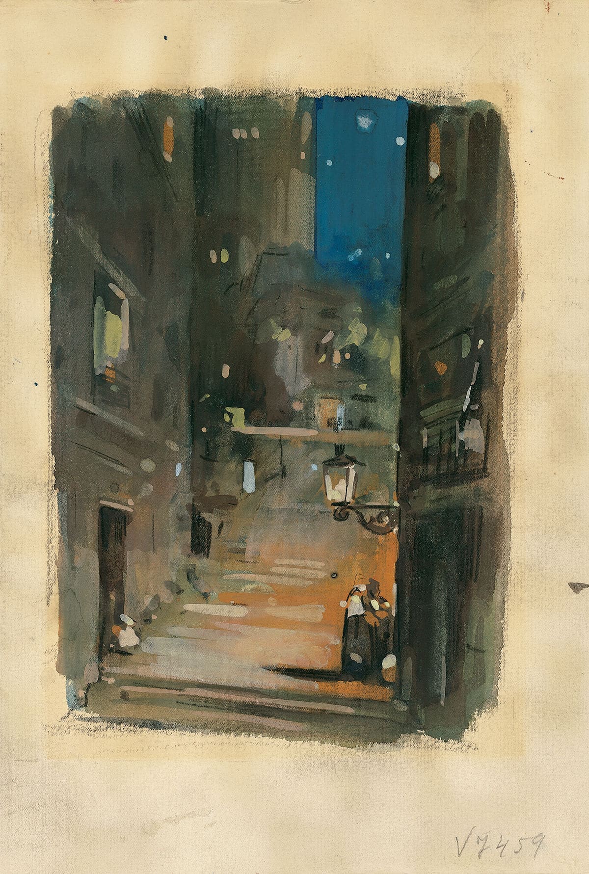 Escena con farola © COLECCIONES Fundación MAPFRE