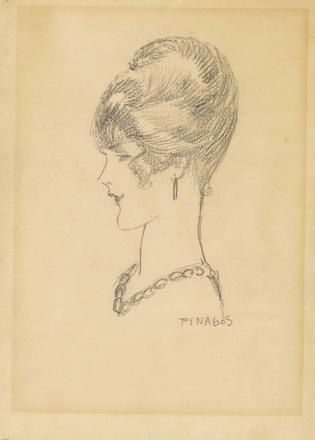 Mujer de perfil © COLECCIONES Fundación MAPFRE