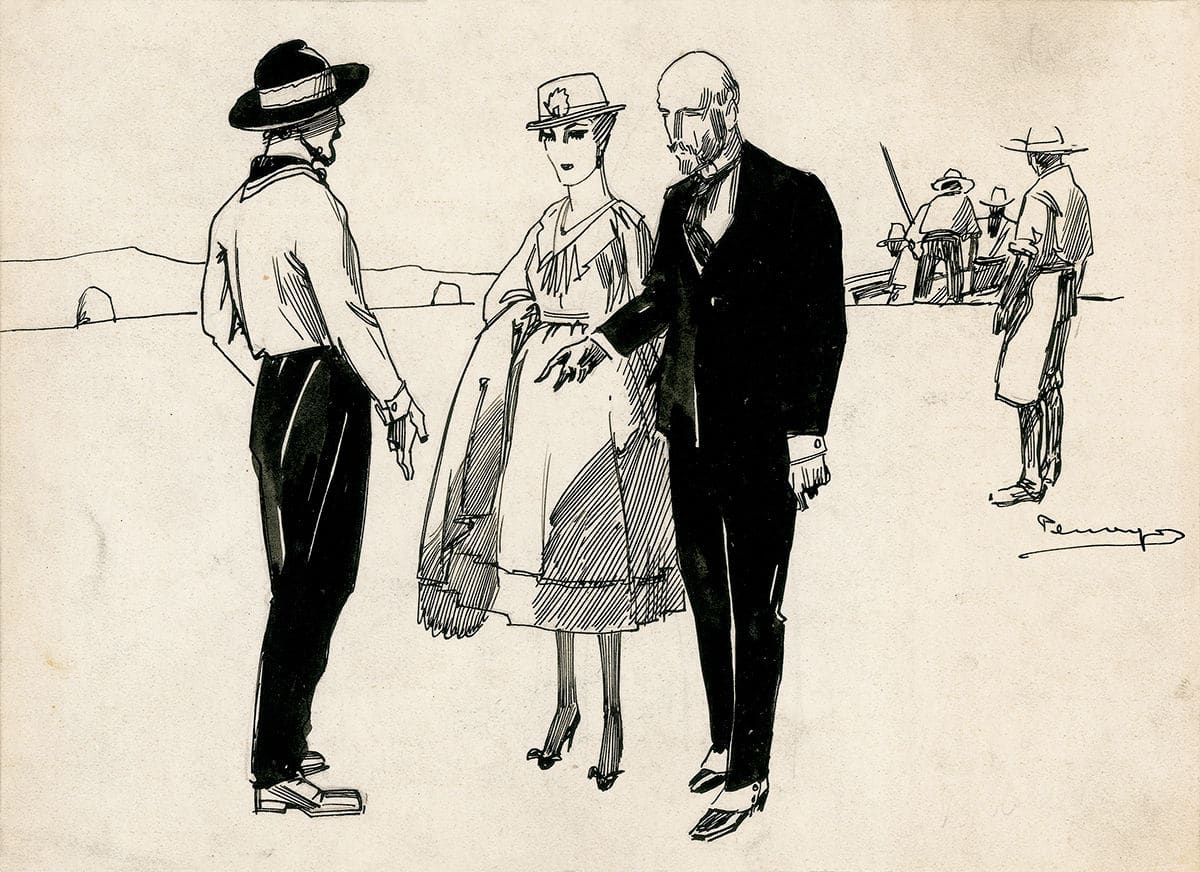 Pareja con un hombre Pareja con un hombre © COLECCIONES Fundación MAPFRE