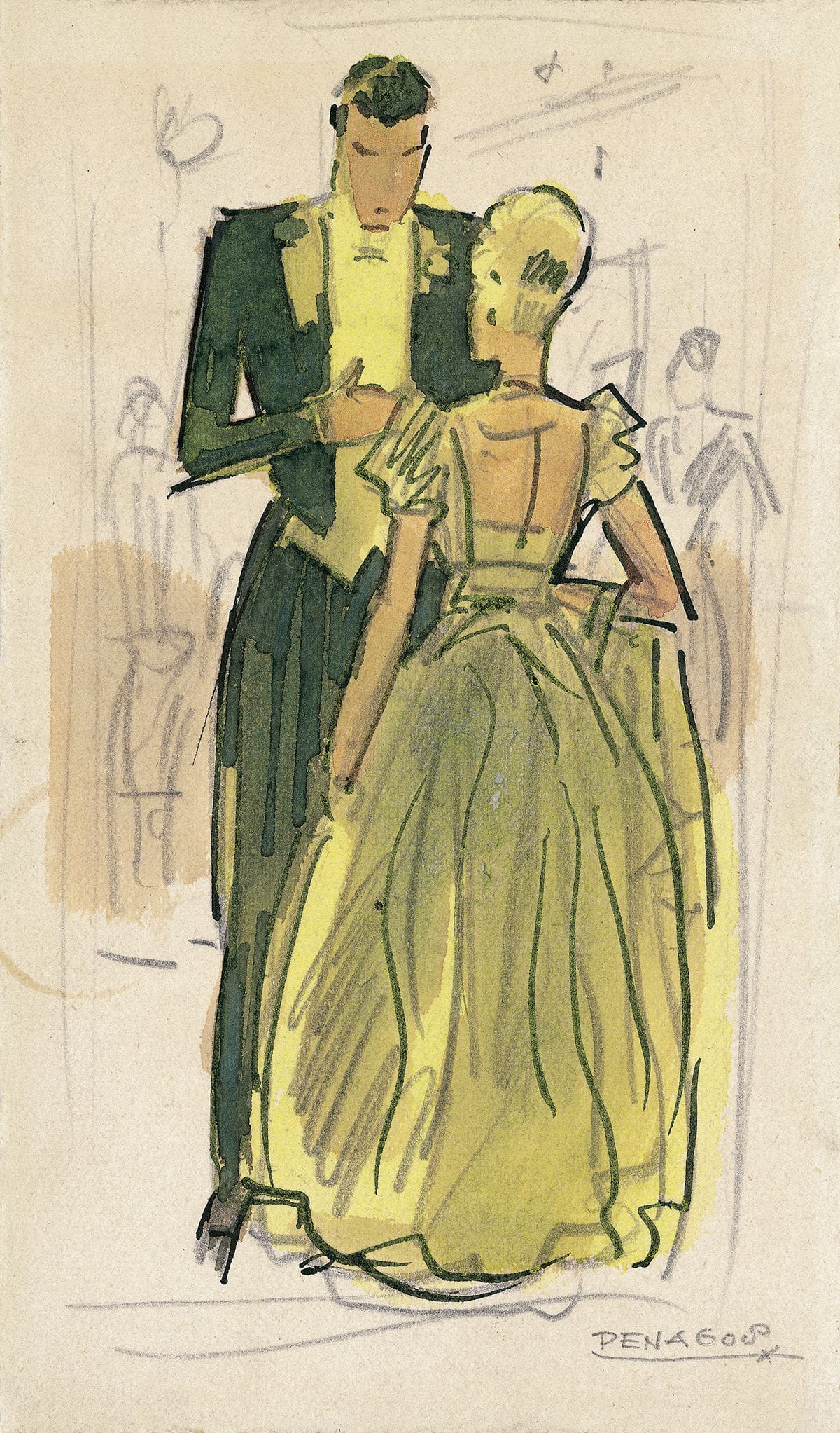 Pareja en traje de baile Pareja en traje de baile © COLECCIONES Fundación MAPFRE