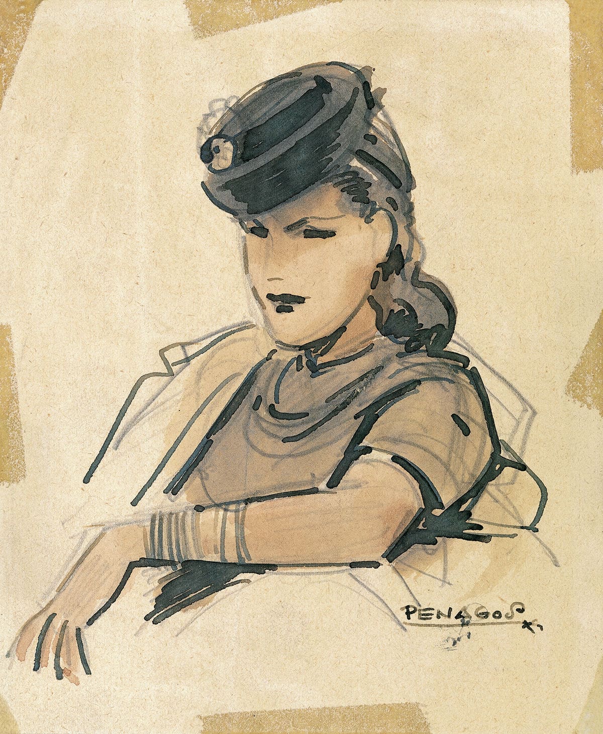 Mujer con sombrero © COLECCIONES Fundación MAPFRE