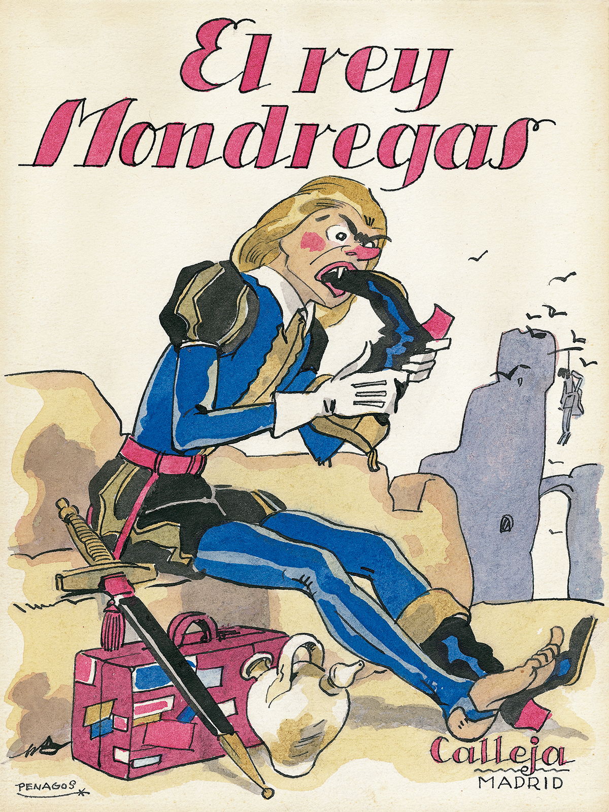Ilustración portada El Rey Mondregas © COLECCIONES Fundación MAPFRE