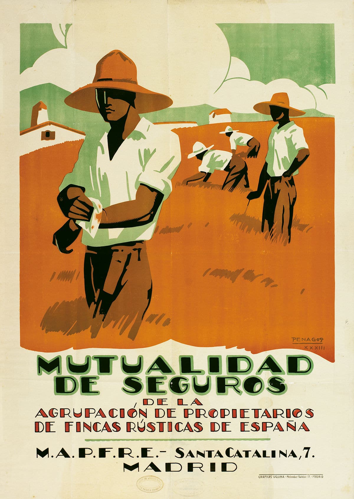 Cartel para la Mutualidad de Seguros Agrícolas © COLECCIONES Fundación MAPFRE