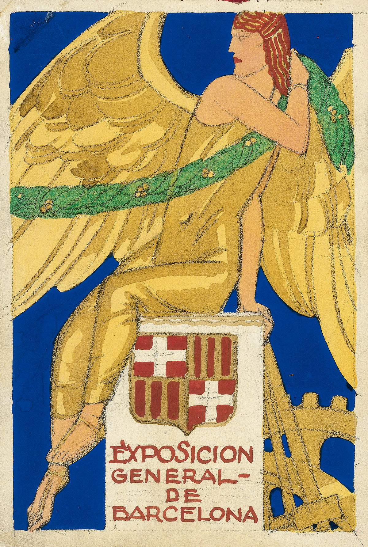Boceto cartel de la Exposición General de Barcelona © COLECCIONES Fundación MAPFRE