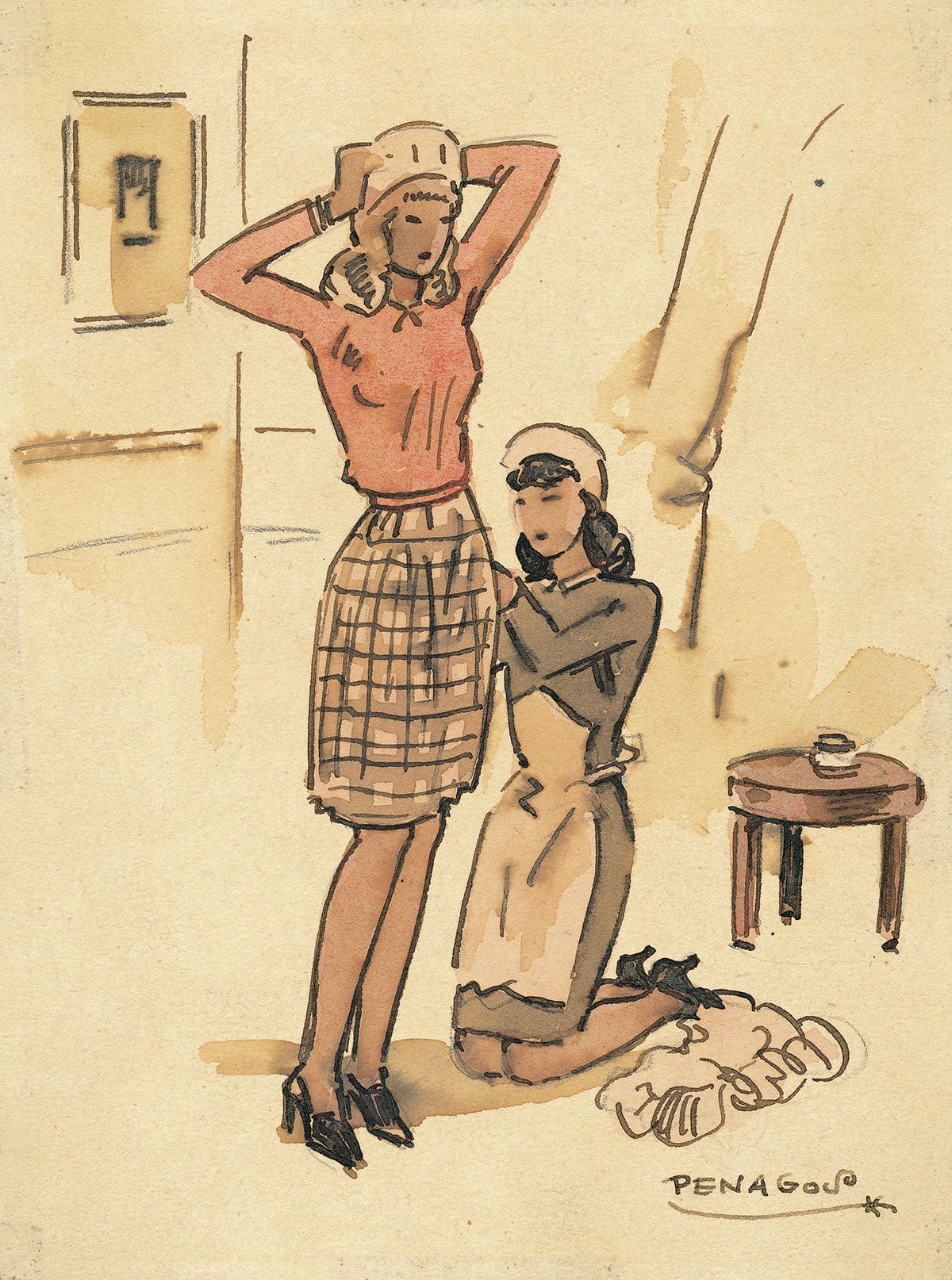 Apuntes de figuras femeninas © COLECCIONES Fundación MAPFRE