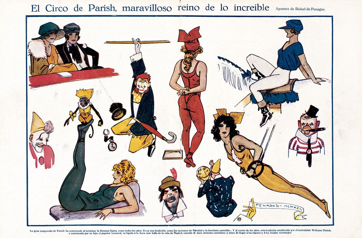 Página de "Nuevo Mundo" Circo de París © COLECCIONES Fundación MAPFRE