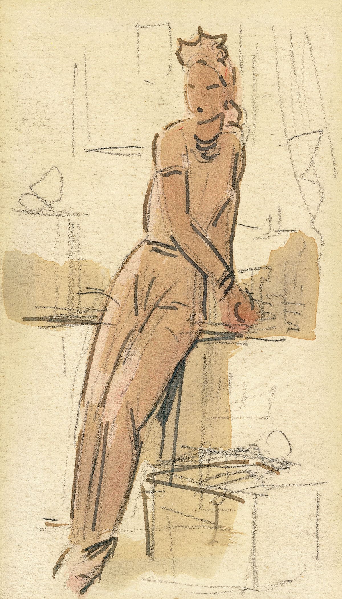 Apuntes de figuras femeninas © COLECCIONES Fundación MAPFRE