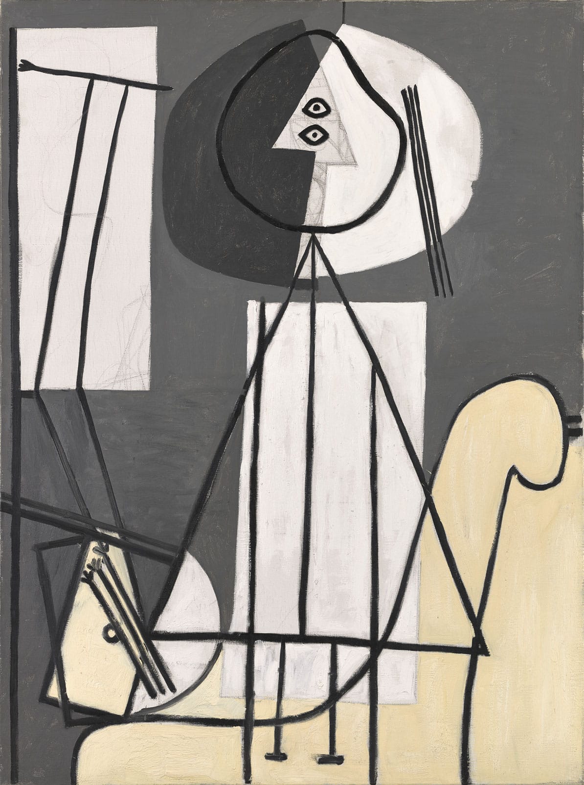 Pintor con paleta y caballete, [París], 1928