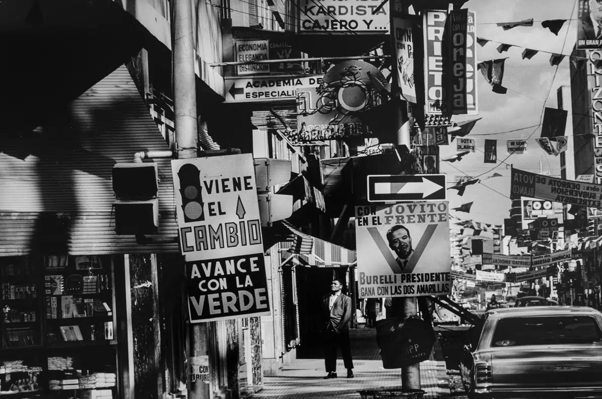 Paolo Gasparini Campaña electoral Avda. Urdaneta, Caracas, Venezuela, 1968