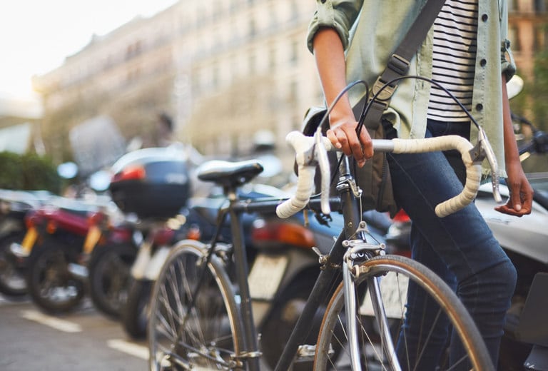 Riding a bicycle during a pandemic