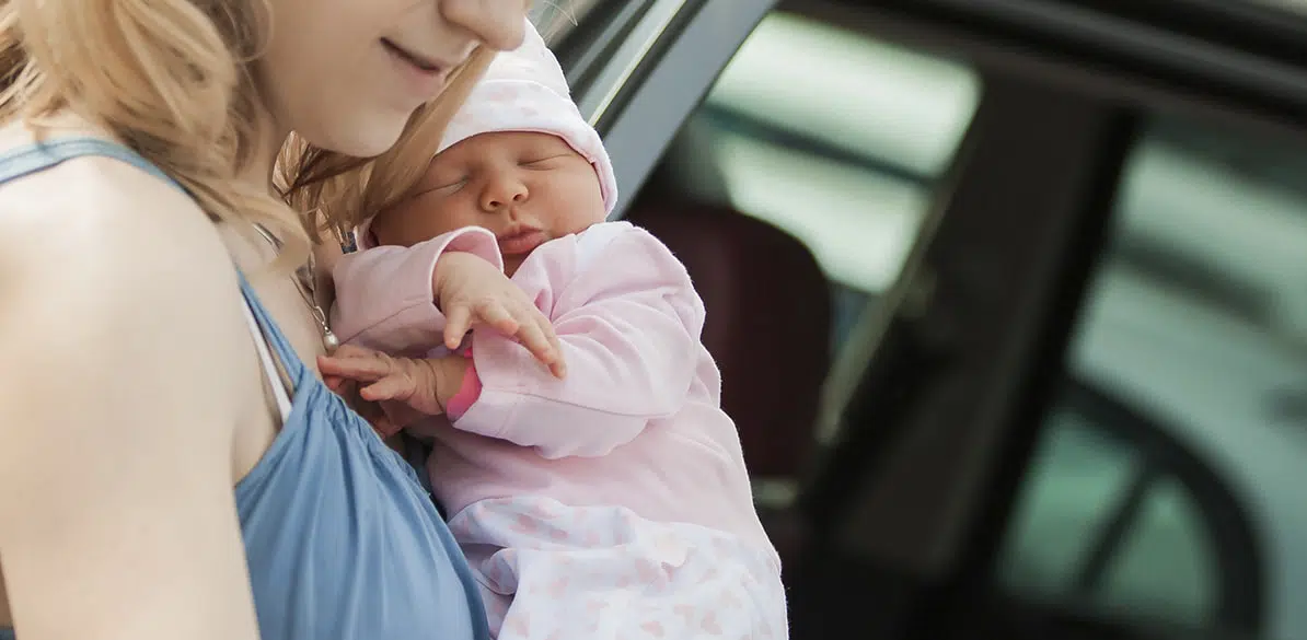 How are we going to take our newborn on his or her first car journey and how are we going to travel with him or her on the following journeys?