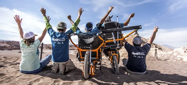 Wheel the World People with reduced mobility enjoying accessible tourism with Wheel the World