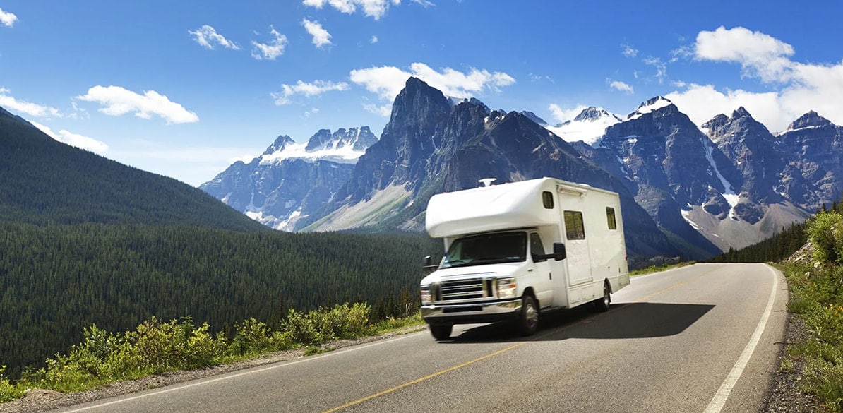 How should children travel in an RV