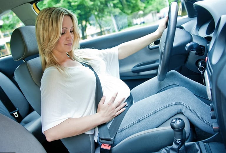 Which are the most high-risk months to be driving when pregnant?