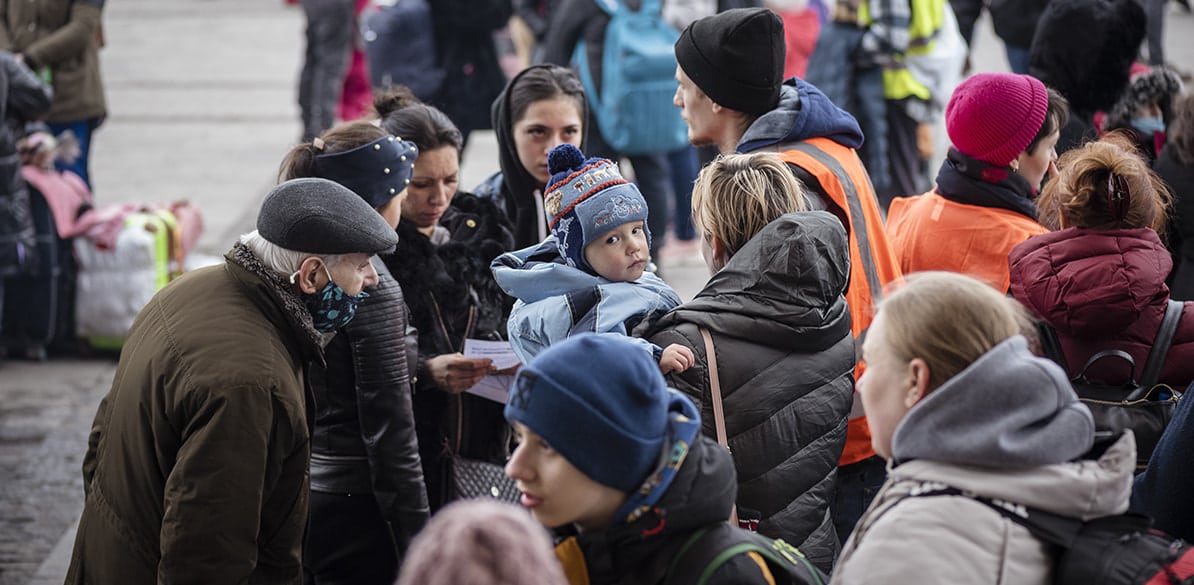 Estamos al lado de los ciudadanos ucranianos desplazados por la guerra