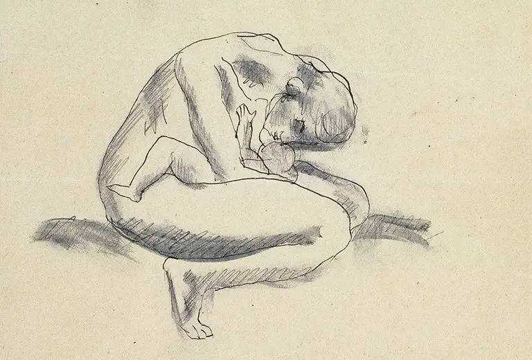 Una mujer desnuda Picasso configura un espacio indefinido y atemporal
