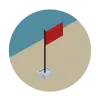 Red flag: bathing prohibited. Red flag: bathing prohibited.