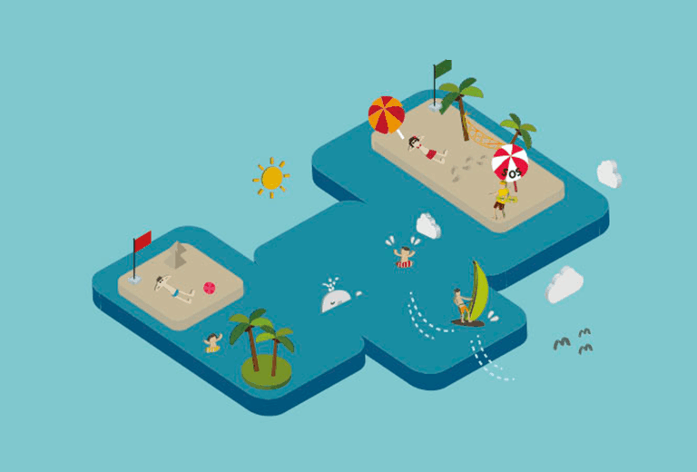 Cartel Playa Diviértete en el agua sin poner tu vida en peligro