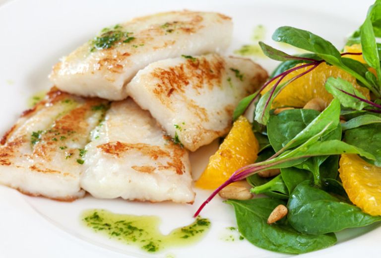 White fish is high in protein and low in fat and glucose