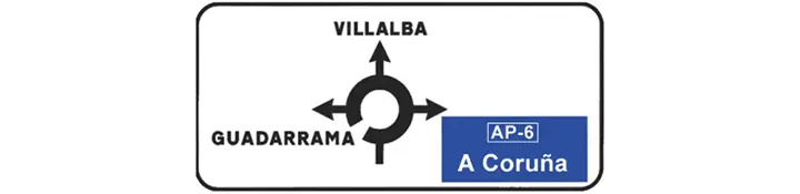 Preseñalización de glorieta