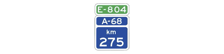Hito kilométrico en autopista y autovía que, además, forma parte de un itinerario europeo
