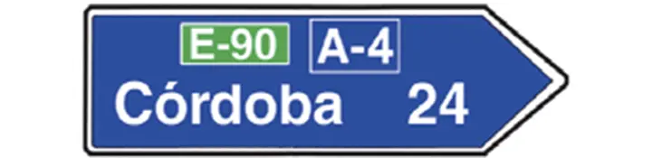 Poblaciones en un itinerario por autopista o autovía
