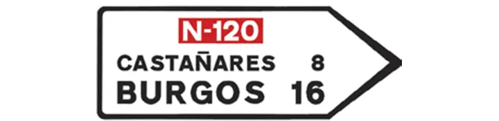 Poblaciones de un itinerario por carretera convencional