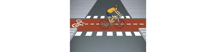 Marca de paso para ciclistas