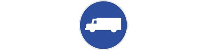 Calzada para camiones, furgones y furgonetas