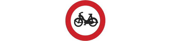 Entrada prohibida a ciclomotores