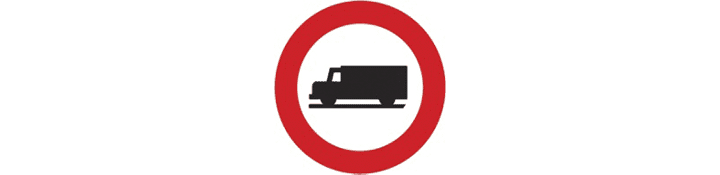 Entrada prohibida a vehículos destinados al transporte de mercancías
