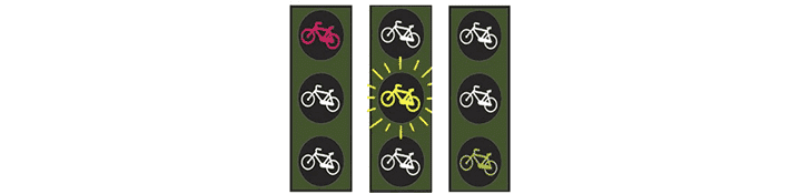 Semáforos reservados a ciclos y ciclomotores