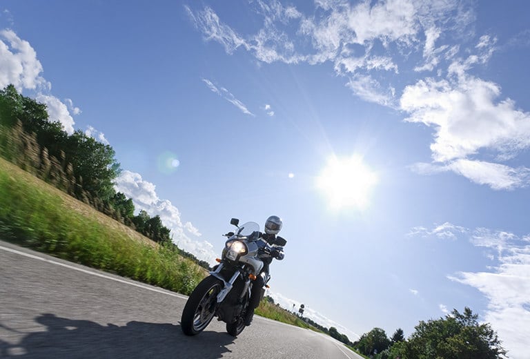 Coping with the heat on a motorcycle