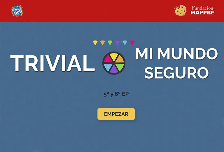 Minijuego de Trivial Mi mundo seguro (5º y 6º EP)