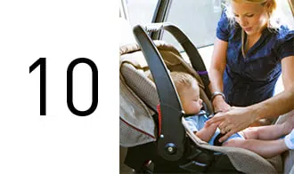 Always fasten the child's seat belts at the beginning of each journey