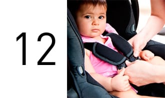 Please frequently check that the child seat is securely attached to the vehicle seat 