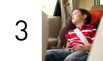 3.	Do not use child seats that are very old or that have been exposed to the sun for a long time.