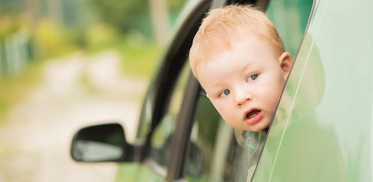 Risks with children in the car We have to evaluate all the risks when travelling with a child or baby in the car. Remember, their safety is our priority!