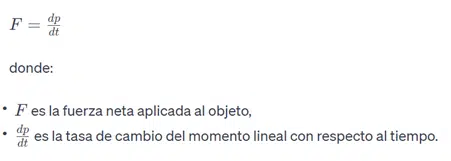 Momento lineal Newton