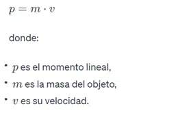 Momento lineal